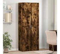 Highboard Smoked Oak Engineered Wood 70x33.5x180 cm 5-Shelf Storage Tall Modern