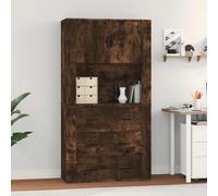 vidaXL Highboard Smoked Oak Engineered Wood, Brown