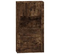 vidaXL Highboard Smoked Oak Engineered Wood Cupboard Sideboard Storage Cabinet