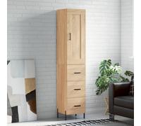 vidaXL Highboard Sonoma Oak 34.5x34x180 cm Engineered Wood