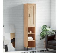 vidaXL Highboard Sonoma Oak 34.5x34x180 cm Engineered Wood, Brown
