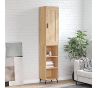 vidaXL Highboard Sonoma Oak 34.5x34x180 cm Engineered Wood, Brown
