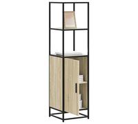 vidaXL Highboard Sonoma Oak 35.5x35x139 cm Engineered Wood and Metal