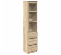 vidaXL Highboard Sonoma Oak 37.5x35x180 cm Engineered Wood, cabinet, side cabinet, tall storage cabinet, storage cabinet, tall cabinet, tall cupboard