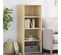 vidaXL Highboard - Sonoma Oak - 50x41x124 cm - Ample Storage - Engineered Wood - Timeless Design - Living Room Cabinet