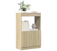 vidaXL Highboard/Sideboard/Cupboard - Sonoma Oak, Engineered Wood, 63x33x100cm - For Living Room, Bedroom, Office