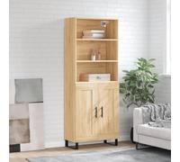 vidaXL Highboard Sonoma Oak 69.5x34x180 cm Engineered Wood
