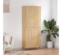 vidaXL Highboard Sonoma Oak 69.5x34x180 cm Engineered Wood