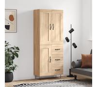 vidaXL Highboard Sonoma Oak 69.5x34x180 cm Engineered Wood