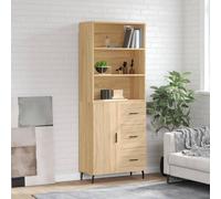vidaXL Highboard Sonoma Oak 69.5x34x180 cm Engineered Wood, Brown