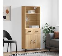 vidaXL Highboard Sideboard Cupboard Side Cabinet Sonoma Oak Engineered Wood