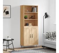 vidaXL Highboard Sonoma Oak 69.5x34x180 cm Engineered Wood