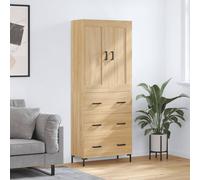 vidaXL Highboard Sonoma Oak 69.5x34x180 cm Engineered Wood