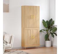 vidaXL Highboard Sonoma Oak 69.5x34x180 cm Engineered Wood
