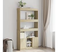 vidaXL Highboard Sonoma Oak 92x33x180 cm Engineered Wood