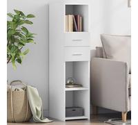 Highboard White 30x42.5x124cm Engineered Wood Minimalist Storage Cabinet Wallfix