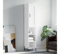 vidaXL Highboard White 34.5x34x180 cm Engineered Wood