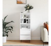 (white) vidaXL Highboard Sideboard Tall Storage Cabinet Side Cabinet Engineered Wood