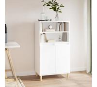 (White) vidaXL Highboard Engineered Wood High Sideboard Buffet Cabinet Multi Colours