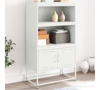 vidaXL Highboard White 68.5x38.5x123.5 cm Steel