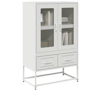 vidaXL Highboard White 68x39x111.5 cm Steel
