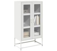 Vidaxl Highboard White 68X39X123 Cm Steel