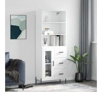 vidaXL Highboard White 69.5x34x180 cm Engineered Wood