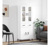 vidaXL Highboard White 69.5x34x180 cm Engineered Wood, White