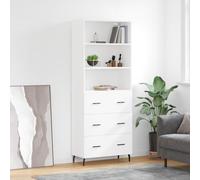 vidaXL Highboard White 69.5x34x180 cm Engineered Wood, White