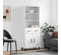 vidaXL Highboard White 69.5x34x180 cm Engineered Wood, White