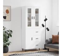 vidaXL Highboard Sideboard Cupboard Storage Cabinet White Engineered Wood