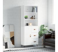 vidaXL Highboard White 69.5x34x180 cm Engineered Wood