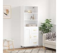 (white, 1 wood door 3 drawers) vidaXL Highboard Sideboard Storage Cabinet Cupboard Cabinet Engineered Wood