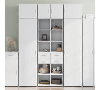 vidaXL Highboard White 70x42.5x185 cm Engineered Wood