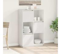 vidaXL Highboard White 74x35x117 cm Solid Wood Pine NEW