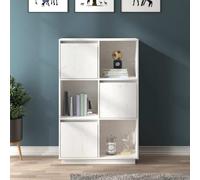 vidaXL Highboard White 74x35x117 cm Solid Wood Pine UK HOT