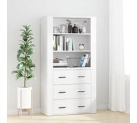 Vidaxl Highboard White Engineered Wood