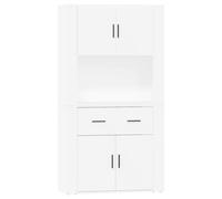 vidaXL Highboard White Engineered Wood Cupboard Sideboard Storage Cabinet