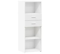 vidaXL Highboard White Engineered Wood Storage Cabinet - 45x42.5x124 cm - Modern Design, Ample Storage
