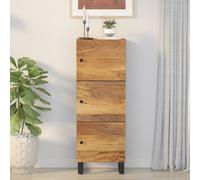 vidaXL Highboard with 3 Doors 40x33x110 cm Solid Wood Mango&Iron