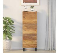 Vidaxl Highboard With 3 Doors 40X33X110 Cm Solid Wood Mango&iron