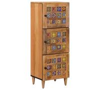 vidaXL Highboard with Door Natural 40 x 33 x 110 cm Solid Mango Wood