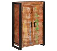 vidaXL Highboard with Doors Brown Solid Reclaimed Wood and Metal