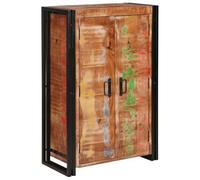 vidaXL Highboard with Doors Brown Solid Reclaimed Wood and Metal, Living Room Highboard, Rectangular Buffet Storage, Modern Industrial Furniture, Decorative Cabinet, Functional Indoor Unit