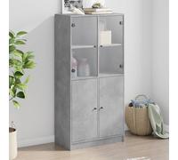 Highboard with Doors Sideboard Cabinet Concrete Grey Engineered Wood vidaXL