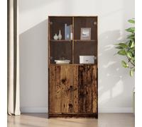Highboard with Doors Old Wood 68x37x142 cm Engineered vidaXL