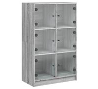 vidaXL Highboard with Doors Sideboard Side Cabinet Grey Sonoma Engineered Wood