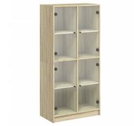 vidaXL Highboard with Doors Sideboard Side Cabinet Sonoma Oak Engineered Wood