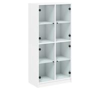 Bookcase with Doors Bookshelf Storage Rack Cabinet Engineered Wood vidaXL