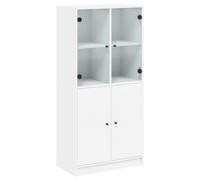 vidaXL Highboard with Doors Sideboard Storage Cupboard White Engineered Wood